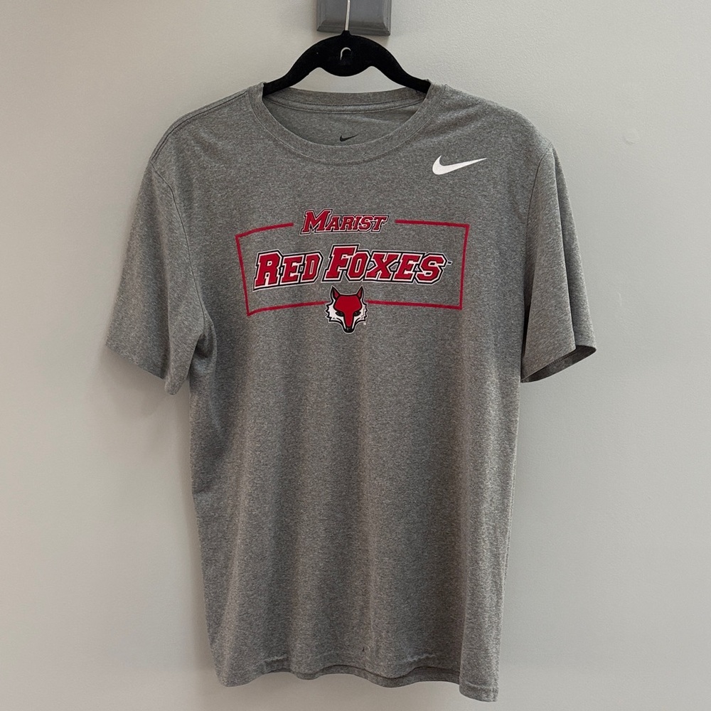 Nike Gray 'Red Foxes' Short-Sleeve Tee with Red Graphic